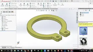 How to design External circlip in solidworks