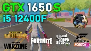 i5 12400F + GTX 1650 Super : Warzone. Fortnite, PUBG, GTA V Online