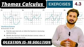 Thomas Calculus Exercise 4.3 Question 15 to18 solution| Identifying Extrema by MSN Mathematician|