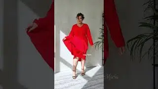 Платье гофрированное с поясом