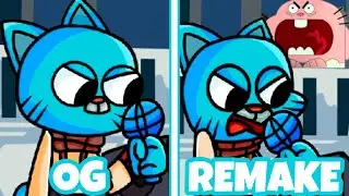 Gumball(The-Rapper) - ORIGINAL vs REMAKE (FNF Mod Hard/FNF The Amazing World of Gumball)