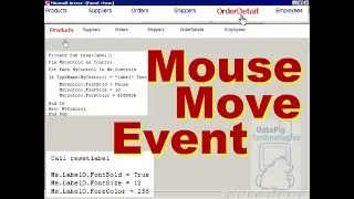 Give Web Page feel to Access Forms with the Mouse Move event ~ DataPig