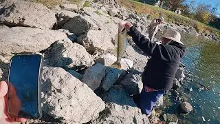 Granny Out Fished Me by a Mile! (Spillway Fishing)