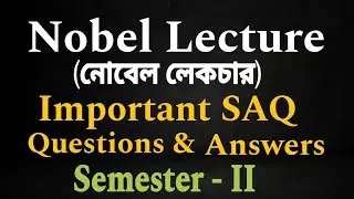 Important SAQ from Nobel Lecture || Mother Teresa || Short Questions Answers || Semester II Class XI