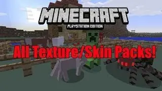 Minecraft PS3: New Texture Packs and Skin Packs Gameplay! 1.04 (TU14)!