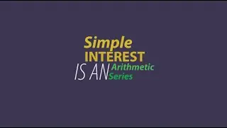 Simple Interest is an Arithmetic Sequence
