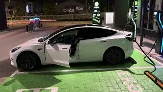 Заряжаюсь на 250кВт через переходник, даже не греется Tesla Model 3 Performance