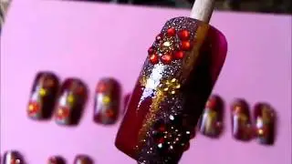 red&brown w/gold accents