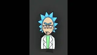 Digital Drawing of Rick | Rick n Morty| #shorts  #rickandmorty