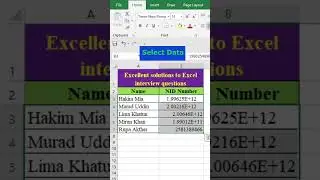 Excellent Solutions in Excel Interview Question👌😎 || #ytshorts #youtubeshorts #shorts #youtubeshort