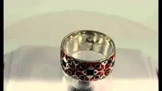 Срібна Каблучка з Українським орнаментом "Вишиванка"