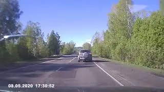 г.Мыски п.Карчит Опасный обгон