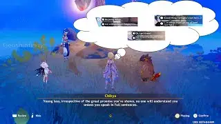 Hoyo roasts Traveler for speaking in incomplete sentences?! lol (Genshin Impact Meme)