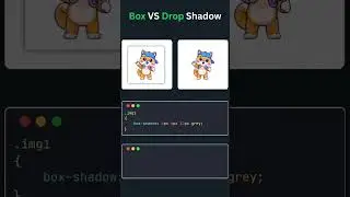 Box vs drop shadow #coding #css
