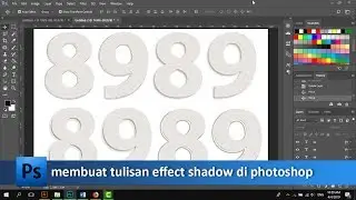 How to create a shadow on the text effect in photoshop | tutorial89
