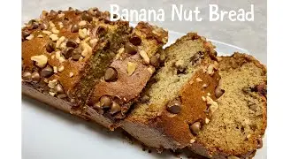 Banana Nut Bread with Chocolate Chips. So Easy and Delicious! My favorite bread recipe!