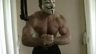 Teen Bodybuilder Flexing HAIRY MUSCLES Triceps Workout