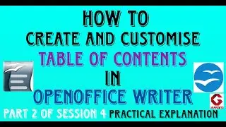 Create and custom table of contents in OpenOffice Writer| Unit 1 Digital Documentation | Class 10 IT