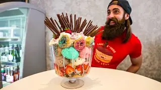 'THE TITANIC' UNDEFEATED GIANT ICE CREAM SUNDAE CHALLENGE | BeardMeatsFood