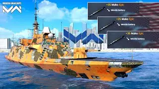FS Aquitaine With Mako New VIP Battlepass Missile - Modern Warships Gameplay
