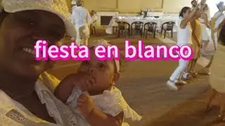fiesta en blanco  salimos  a comer fuera