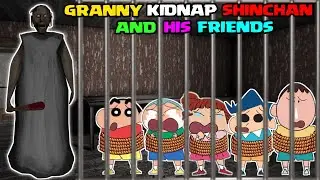 Granny kidnap shinchan and his friends 😱🔥 | Shinchan vs granny | granny door escape 😂 | horror game