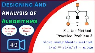 Recurrence Relation [ T(n)= 2T(n/2) + nlogn ] | Master Theorem | Example#2 | Algorithm