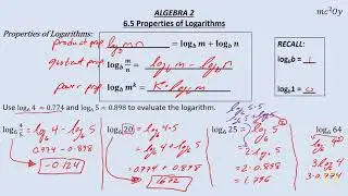 A2 6.5, Properties of Logarithms(E)