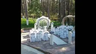 Летняя площадка для выездной регистрации свадьбы