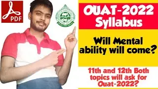 Ouat Syllabus For 2022 || Based On Previous 10 Years Question