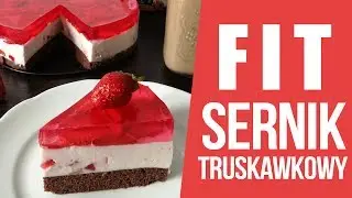 FIT Sernik z truskawkami z kakaowym spodem