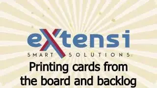 Agile Board Filter - Printing cards from the board and backlog