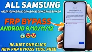 Samsung A10/A10s/A20/A20s/A30/A30s/A03/A02s/A50 Bypass FRP Lock With Free Tool 100% Working OneClick