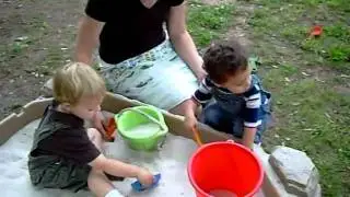 Sebastian Thomas Hamilton - Playing in the sandbox with cousin Kaiden