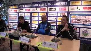 Pressekonferenz 1. FFC Frankfurt - Bayer 04 Leverkusen 23. Februar 2020