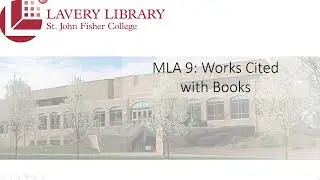 MLA 9: Works Cited with Books