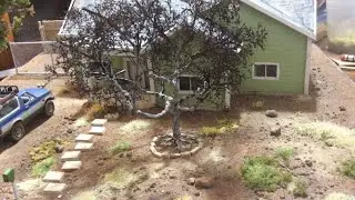 Hot Wheels Diorama With Wire Trees