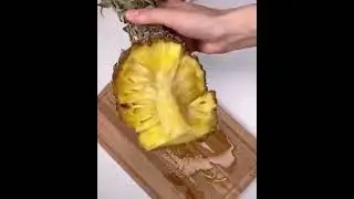 Как разобрать ананас на дольки без ножа