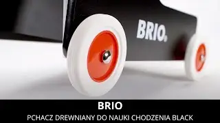 Pchacz Drewniany Do Nauki Chodzenia Black BRIO