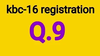 kbc-16 registration question-9 | kbc 2024 | 4 May/मई 2024 | kbc registration Question | #kbc