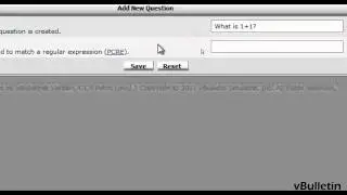 vBulletin - Question and Answer Verification