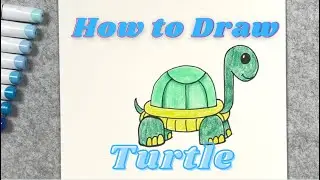 How To Draw A Cartoon Turtle