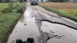 KEPUH - CILINGGA Cimanggu Sore Hari di Musim Panen | Jalan Kabupaten Andalan Petani di Cilacap