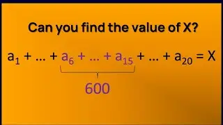 Find The Sum Of The Arithmetic Progression - Algebra Math Puzzles