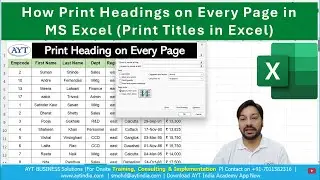 How to Print Headings on Every Page in EXCEL || Print Titles and Headings in Excel