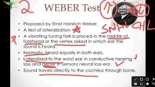 Weber Test   Tuning Fork Test ENT
