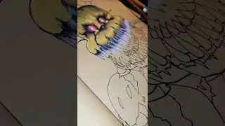 DIBUJANDO A NIGHTMARE FREDBEAR  #fivenightsatfreddys #fnaf #fredbear #dibujo #drawing #draw