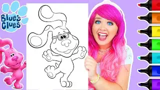 Coloring Magenta Blue's Clues & You | Ohuhu Paint Markers