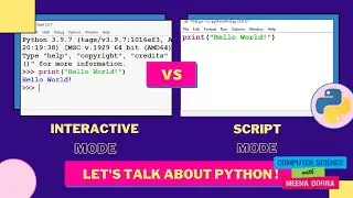 PYTHON BEGINNERS/CBSE CLASS XI/INTERACTING WITH PYTHON IDLE/  INTERACTIVE MODE AND SCRIPT MODE