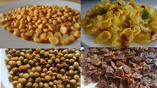 4 Namkeen Recipes | 4 Snacks Recipes | Homemade snacks Recipes | Rithehas Kitchen